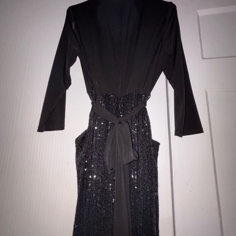 Elegant Black Sequin Dress